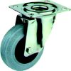 100mm T/P SWIVEL CASTOR(ZINC) G/RUB TYRE