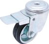 160mm B/H SWIVEL CASTOR B/R TYRE & BRAKE