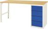 11046003.11V ECONOMY BENCH + 4DRW 1200x600x900mm