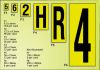 VINYL S/A LABELS B/Y 230x140mm NUMBER 6 (1)