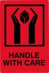 HANDLE WITH CARE 152x102mm PACKAGING LABEL (1000)