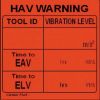 HAV S/WRITE EAV & ELV ADH. LABELS 51mmx27mm RED