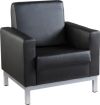 HELSINKI LEATHER FACED RECEPTION CHAIR