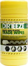 DIRTEEZE GLASS & PLASTICTRADE WIPES (TUB-80)