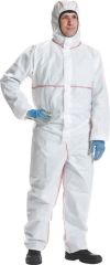 PROSHIELD FR COVERALLS WHITE - ORANGE SEAMS LARGE