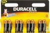 MN1500 DURACELL BATTERY ALK. AA 1.5V (PK-8)