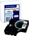 RHINO 12mm WHITE PERM POLYESTER TAPE 18483