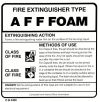 S/IL/F AFFF FOAM SPRAY EXTINGUISHANT LABEL