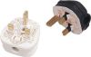 13A 3-PIN WHITE PLASTIC PLUG
