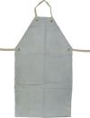 CHROME/LEATHER APRON WITH TIES 24x36