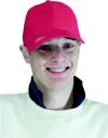 COTTON FLEECE BASEBALL CAP-RED