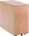 KIS 3-DRAWER 800mm DESK HIGH PEDESTAL BEECH