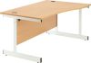 KIS 1600mm LH SINGLE CANT WAVE DESK OAK