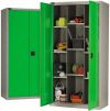 SILVER/GREEN IND. 12-COMP CUPBOARD 1780x915x460mm