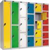 SILVER/RED 2-DOOR LOCKER1780x305x305mm