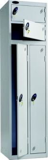 SILVER/GREEN TWO PERSON LOCKER 1780x460x460mm