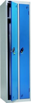 SILVER/BLUE TWIN LOCKER 1780x460x460mm