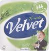 7300050 TRIPLE VELVET TOILET ROLLS (PK-12)