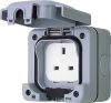 MK56480GRY 1 GANG WEATHERPROOF SOCKET 13 AMP