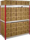 2050x1800x450mm ARCHIVE SHELVING 30 BOX UNIT BL/GY