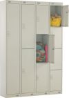 1800x300x300mm GREY 3 DOOR LOCKER