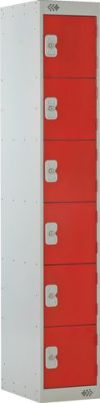 1800x300x300mm 6-DOOR LOCKER GREY/GREY