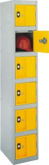 1778x305x305mm 6-DOOR RHINO LOCKER ASSA LOCK GY/DG