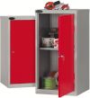 SILVER/GREEN IND. TOOL CUPBOARD 890x460x460mm