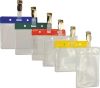 60x90mm VISITORS BADGE C/W CLIPS CLEAR PK-25