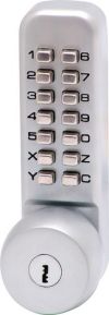 PUSH BUTTON DIG LOCK KEYOVERIDE S/CHR.