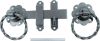 151mm TWISTED RING HANDLE GATE LATCH SET BLACK