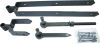 600mm H/D FIELD GATE HINGE SET 19mm PIN BLACK (PR)