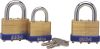 40x20mm LAMINATED PADLOCK BRASS BODY