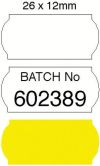 WHITE PLAIN LABELS 26x12mm (PK-1500)