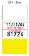 PLAIN WHITE LABELS 26x16mm (PK-1000)