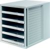 5 DRAWER STORAGE UNIT GREY/GREY (OPEN)