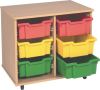 DOUBLE COLUMN MOBILE STORAGE UNIT BEECH (NO TRAYS)