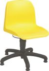 GAS LIFT POLYPROPYLENE CHAIR WITH GLIDES RED
