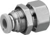 QR1 SER' BULKHEAD CONNECTOR INT' THR' G1/4 x 8mm