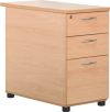 SATELLITE 3-DRAWER 800mmDESK HIGH PEDESTAL MAPLE