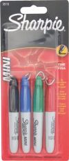 SHARPIE MINI PERM MK ASSORTED (PK-4) S0811250