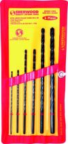 SET OF 6 HSS EXTRA LENGTH DRILLS 3-10.00mm