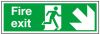 FIRE EXIT-RUNNING MAN/ARR. DOWN R 150x450mm BS RGD