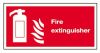 FIRE EXTINGUISHER + SYMBOL & FLAMES 200x400mm RGD