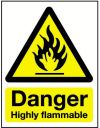 DANGER HIGHLY FLAMMABLE 210x148mm RIGID