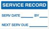 SERVICE RECORD VINYL LABEL 40x75mm