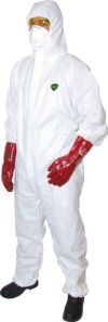 GUARD MASTER + DISP' HOODED COVERALL WHITE (L)