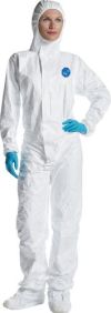 TYVEK LABO HOODED COVERALL WHITE - SMALL