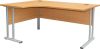 WINDSOR 1600mm L/H CANTILEVER CRESCENT DESK BEECH